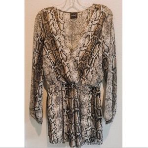 Snake print float romper